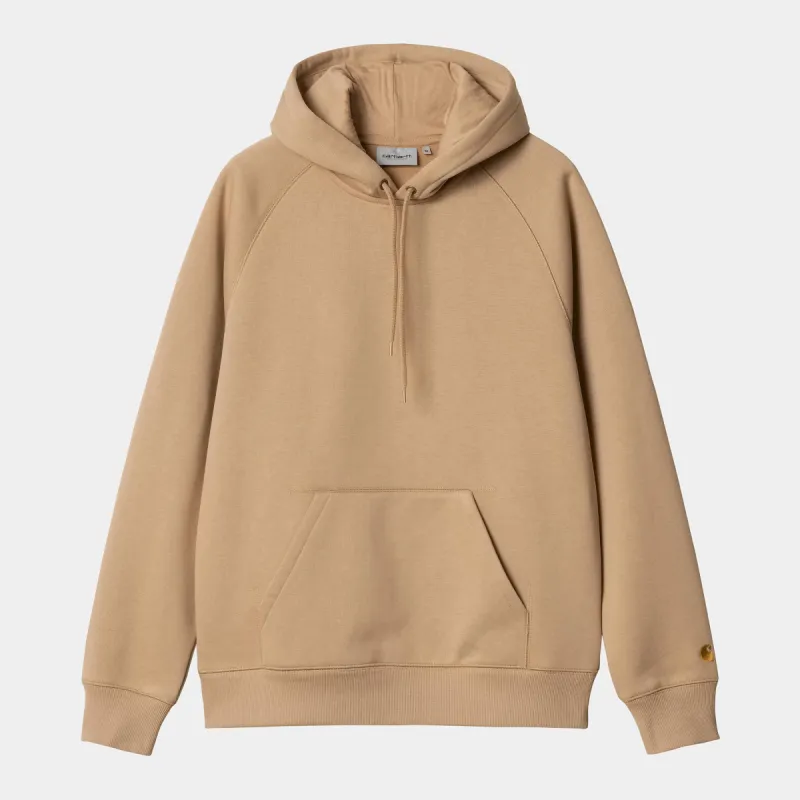 Carhartt WIP Mens Chase Hoodie - Dusty Hamilton Brown sold by The Foot Factory