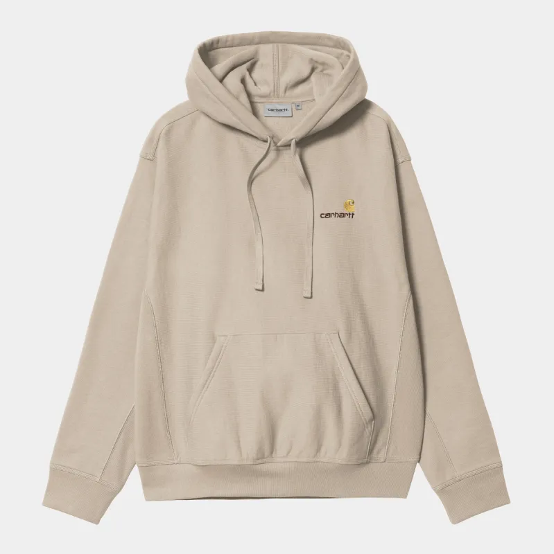 Carhartt WIP Mens American Script Hoodie - Fleur De Sel sold by The Foot Factory
