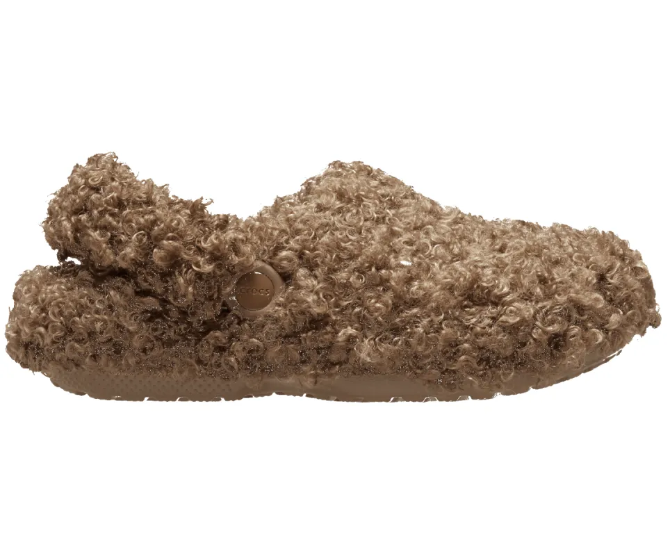 CROCS Unisex Classic Doodle Fur Lined Clog - Sepia sold by The Foot Factory
