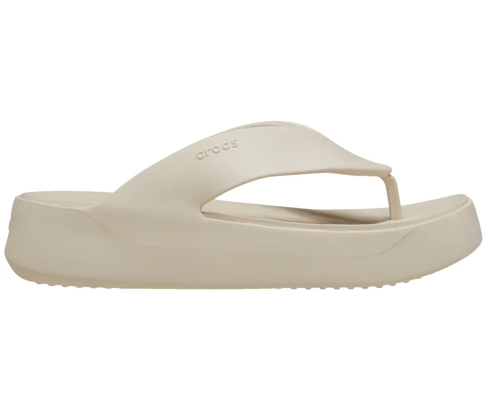 Crocs Unisex Getaway Platform Flip Flop - Stucco sold by The Foot Factory