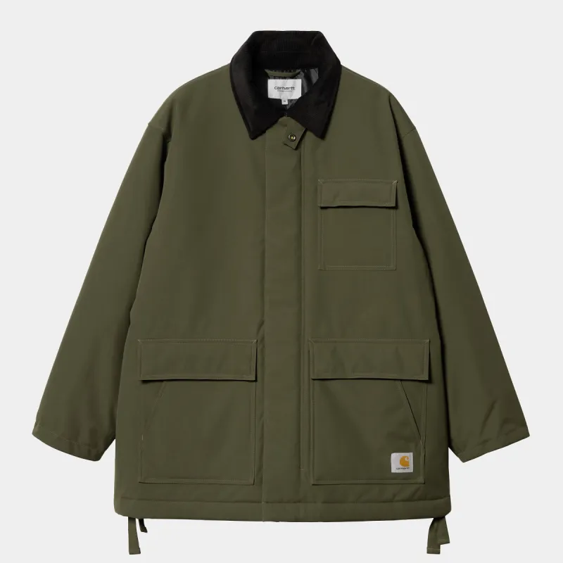 Carhartt WIP Mens Clarton Coat Jacket - Office Green sold by The Foot Factory