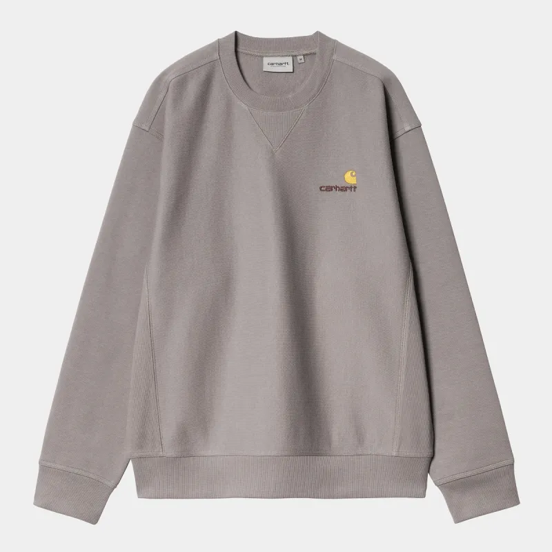 Carhartt WIP Mens American Script Sweat Top - Yosemite sold by The Foot Factory