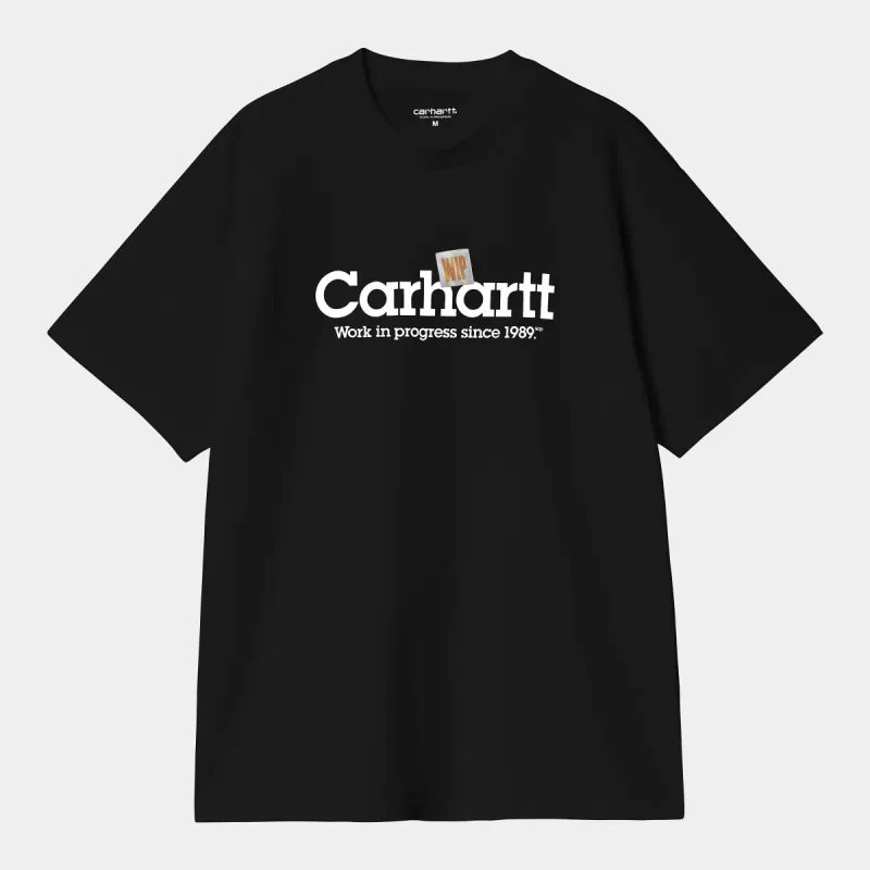 Carhartt WIP Mens Label Script T-Shirt - Black sold by The Foot Factory