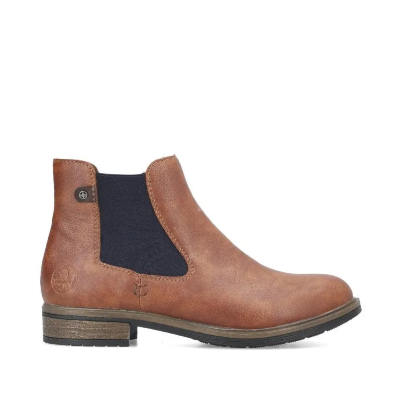 Rieker Womens Fashion Fleece Lined Ankle Boot - Brown sold by The Foot Factory