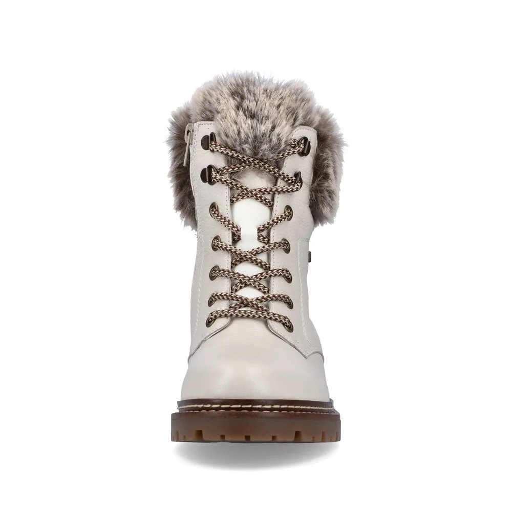 Remonte Womens Lambskin Ankle Boot - White sold by The Foot Factory product image thumbnail 5