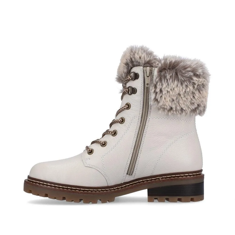 Remonte Womens Lambskin Ankle Boot - White sold by The Foot Factory product image thumbnail 2