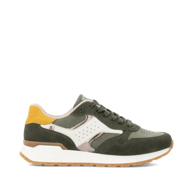 Rieker Womens Evolution Leather Trainers - Green sold by The Foot Factory