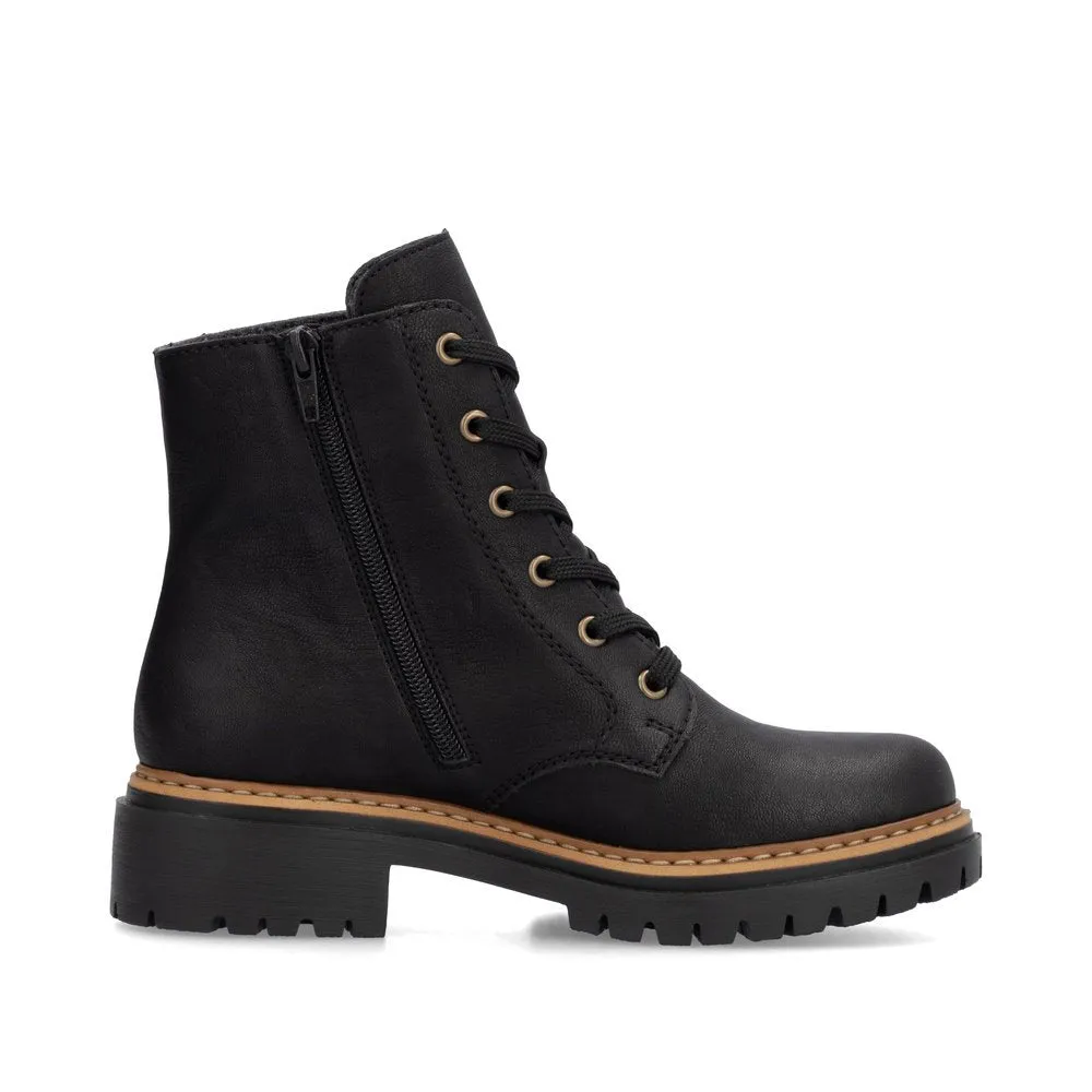 Rieker Womens Fashion Fleece Lined Ankle Boot - Black sold by The Foot Factory product image thumbnail 2