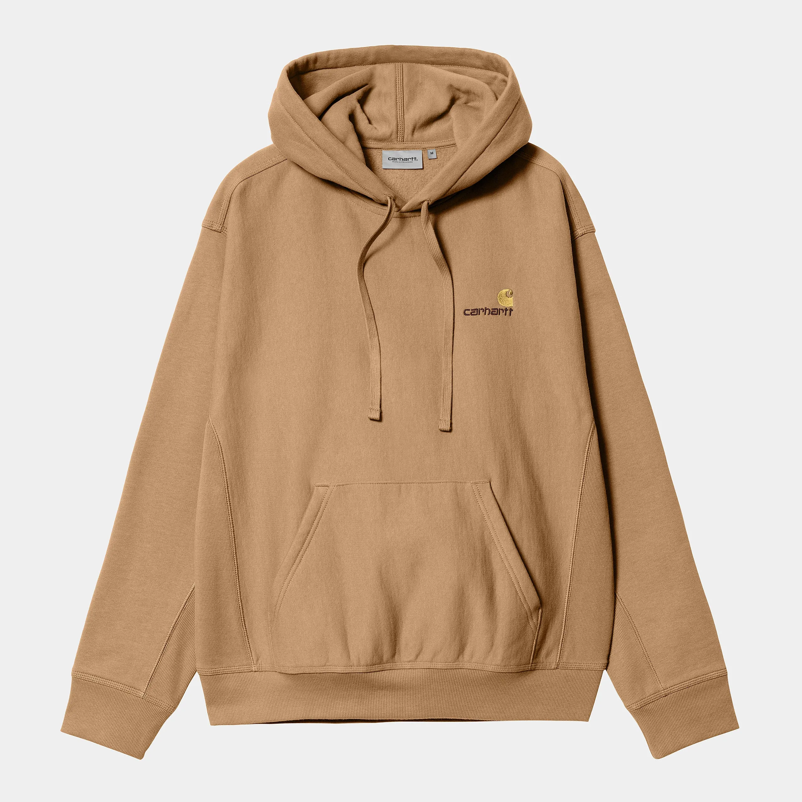 Carhartt WIP Mens American Script Hoodie - Peanut sold by The Foot Factory
