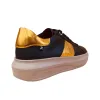 Rieker Womens Evolution Leather Trainers - Black & Gold sold by The Foot Factory