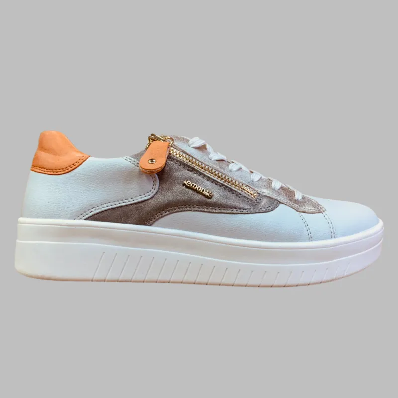 Remonte Womens Fashion Trainers - Off White sold by The Foot Factory