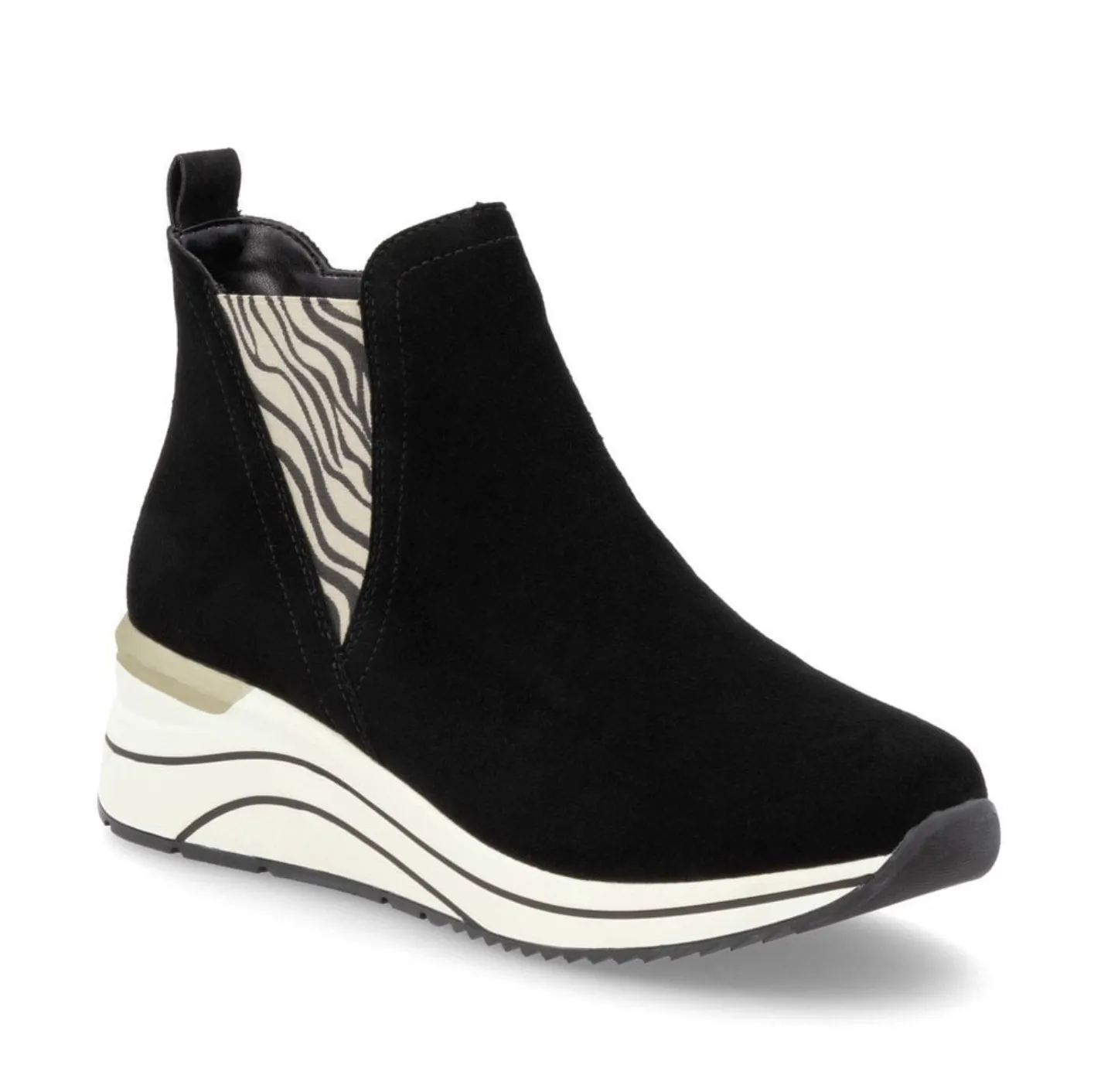 Remonte Womens Suede Ankle Boot - Black sold by The Foot Factory product image thumbnail 3