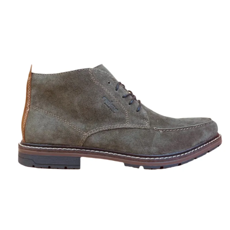 Rieker Mens Leather Desert Boots - Green sold by The Foot Factory