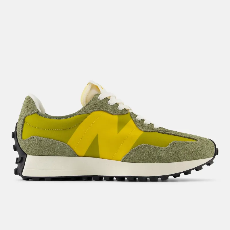 New Balance Unisex 327 Trainers - Mallard Green / Blue Agate sold by The Foot Factory