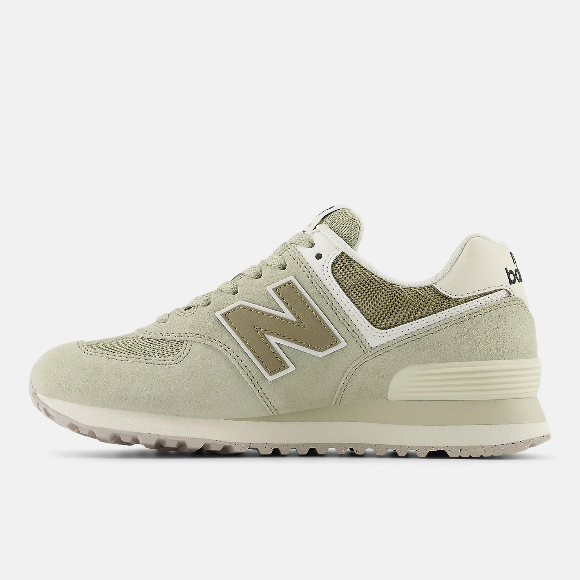 New Balance Womens 574 Fashion Trainers - Olivine / Dark Stoneware sold by The Foot Factory product image thumbnail 2