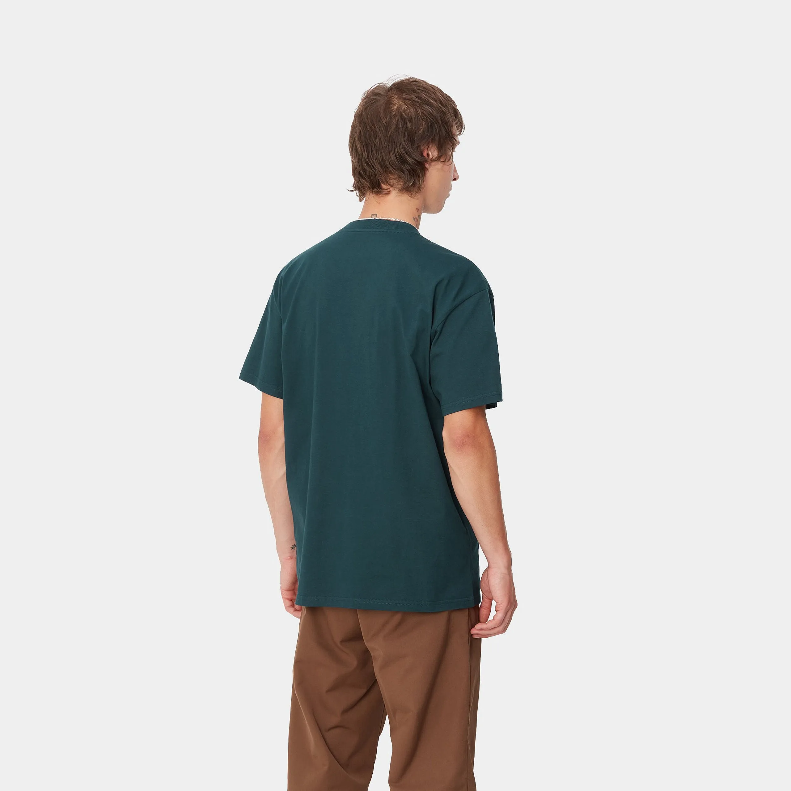 Carhartt WIP Mens Signal T-Shirt - Duck Blue sold by The Foot Factory product image thumbnail 4