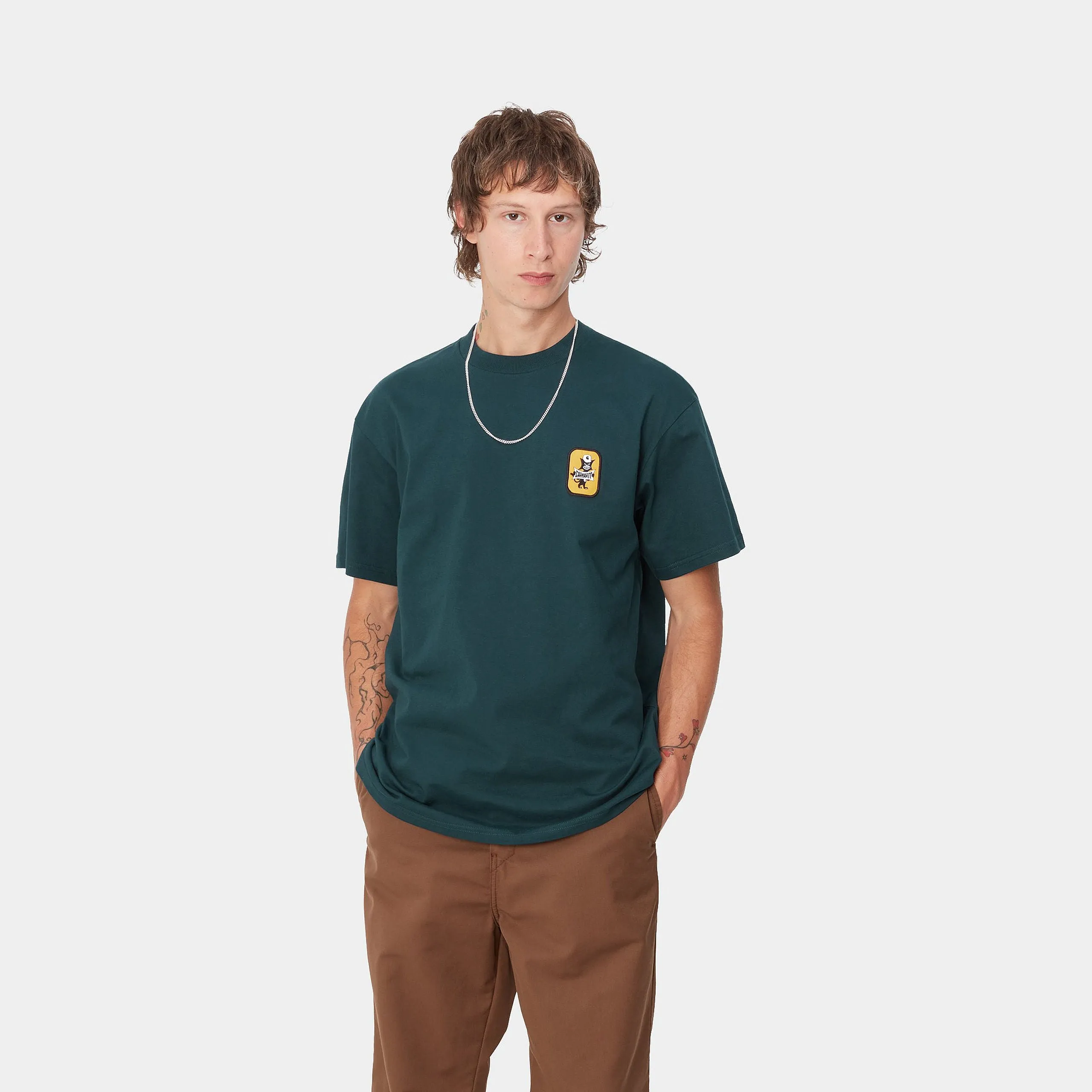 Carhartt WIP Mens Signal T-Shirt - Duck Blue sold by The Foot Factory product image thumbnail 3