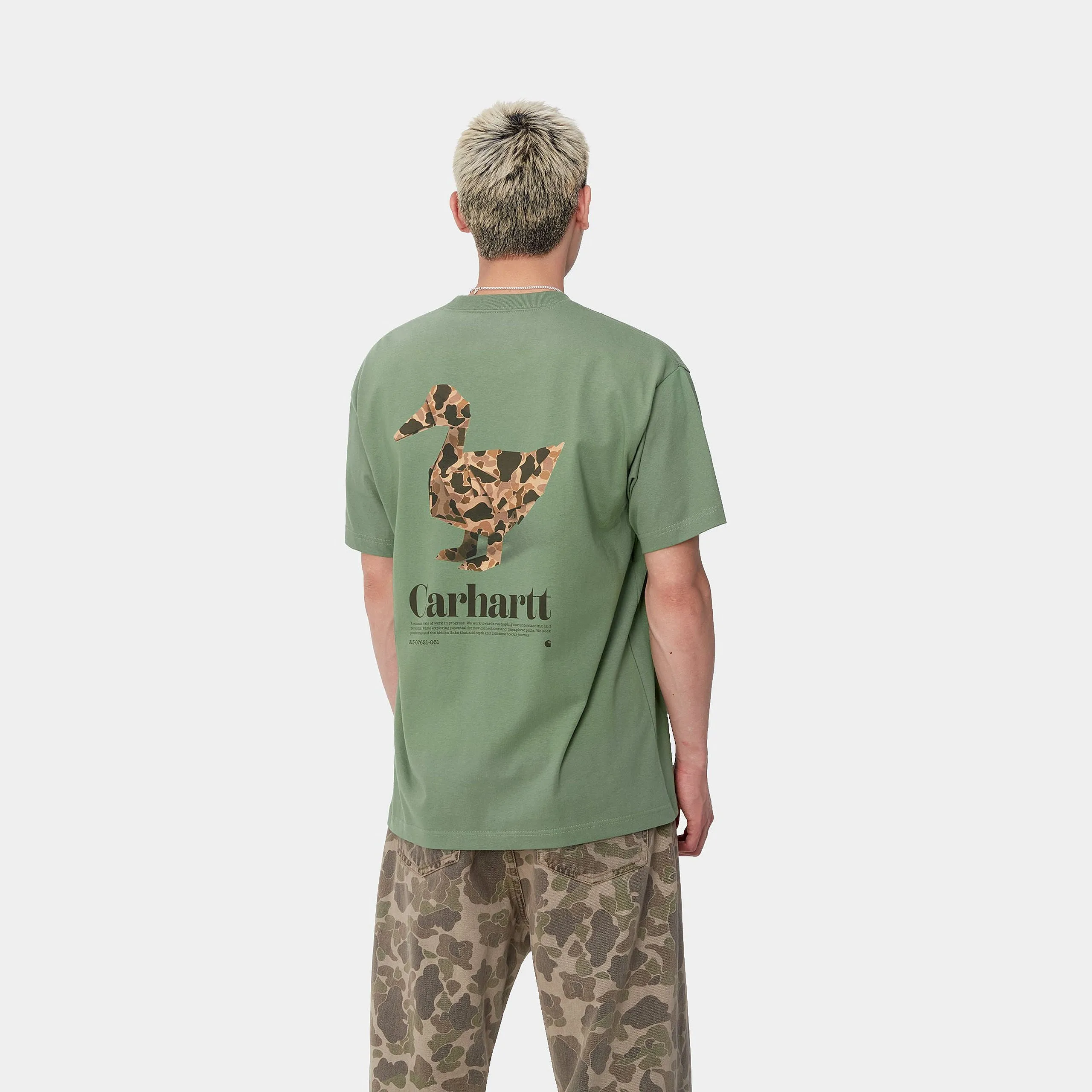 Carhartt WIP Mens Fold Duck T-Shirt - Duck Green sold by The Foot Factory product image thumbnail 4