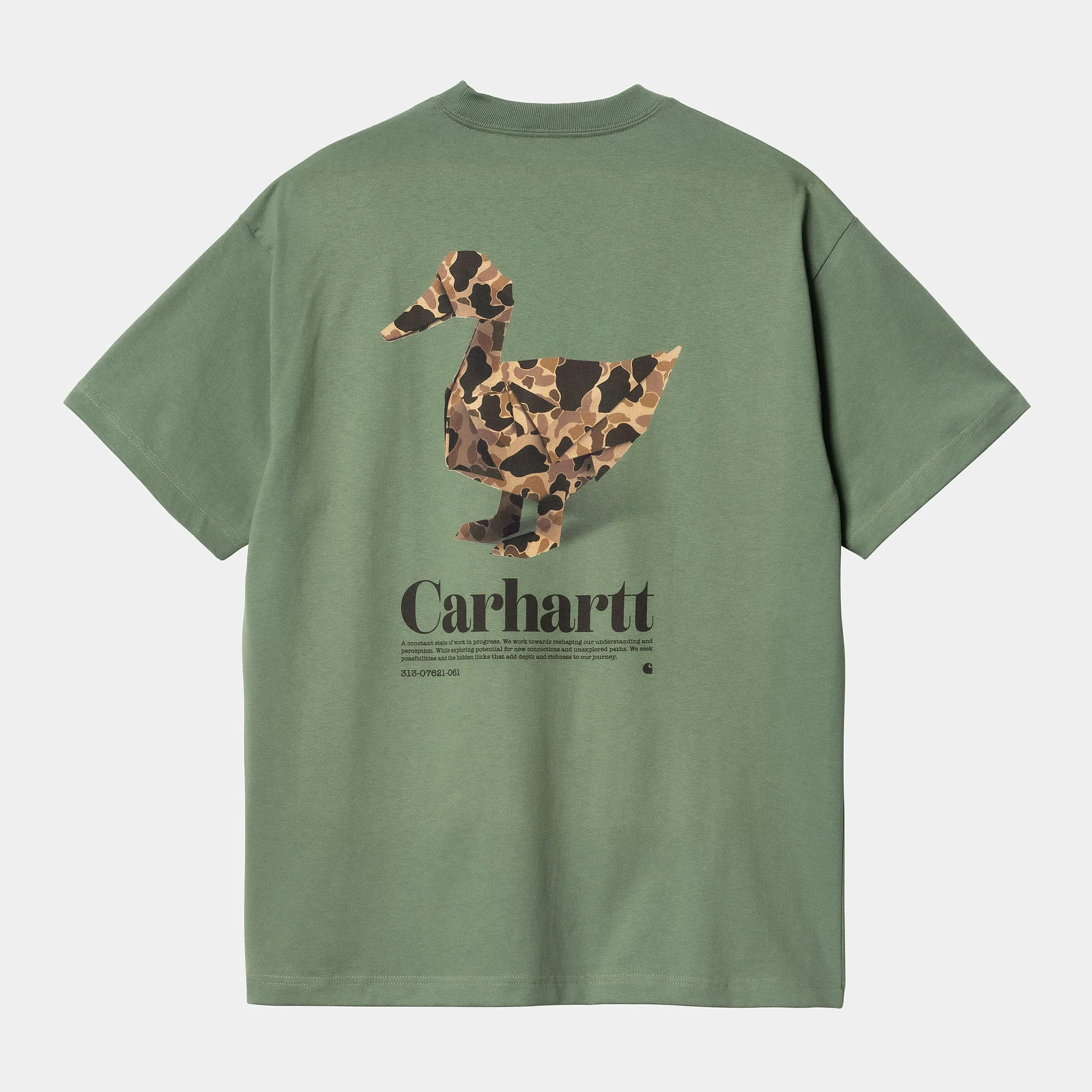 Carhartt WIP Mens Fold Duck T-Shirt - Duck Green sold by The Foot Factory