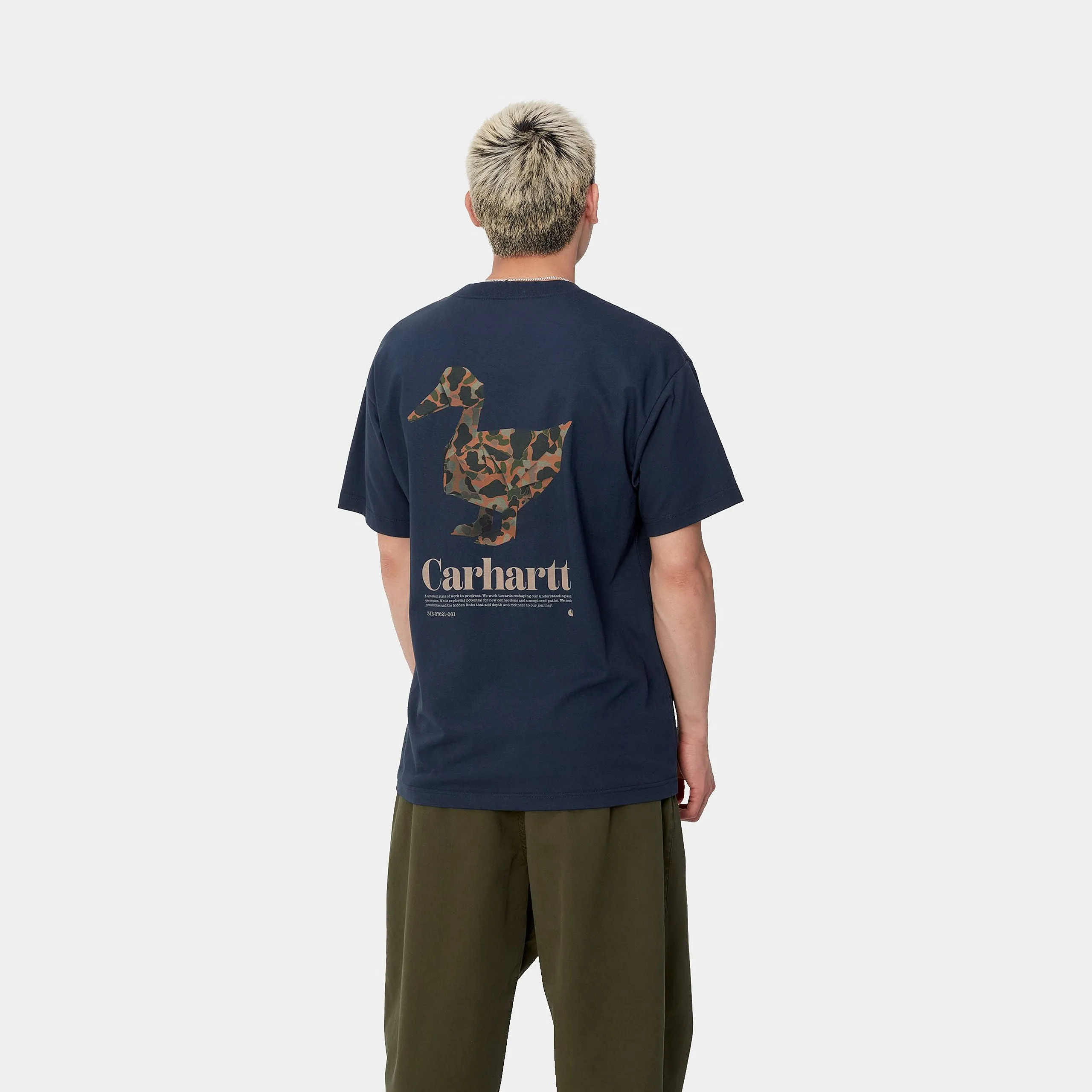 Carhartt WIP Mens Fold Duck T-Shirt - Air Force Blue sold by The Foot Factory product image thumbnail 4