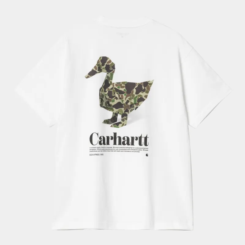 Carhartt WIP Mens Fold Duck T-Shirt - White sold by The Foot Factory