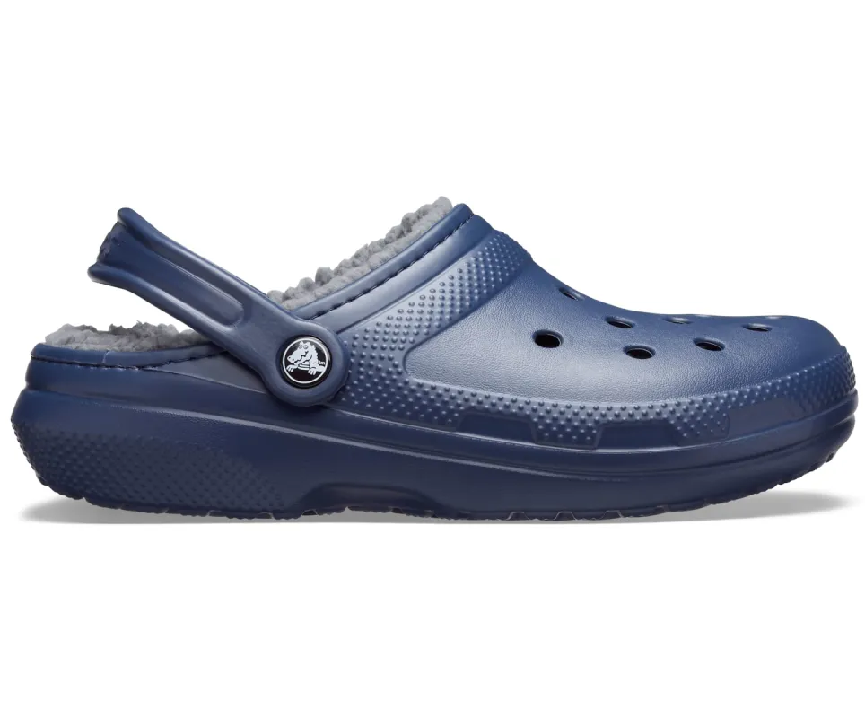 Crocs Unisex Classic Lined Clog - Navy / Charcoal sold by The Foot Factory