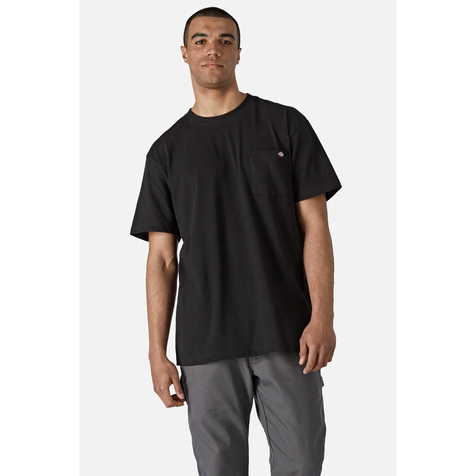 Dickies Mens Short Sleeve Cotton T-Shirt - Black sold by The Foot Factory