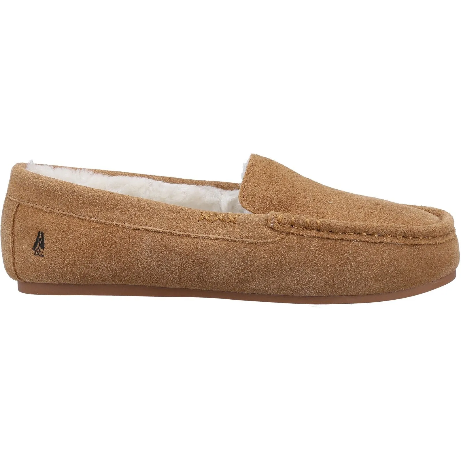 Hush Puppies Womens Annie Mocassin Slipper - Tan sold by The Foot Factory