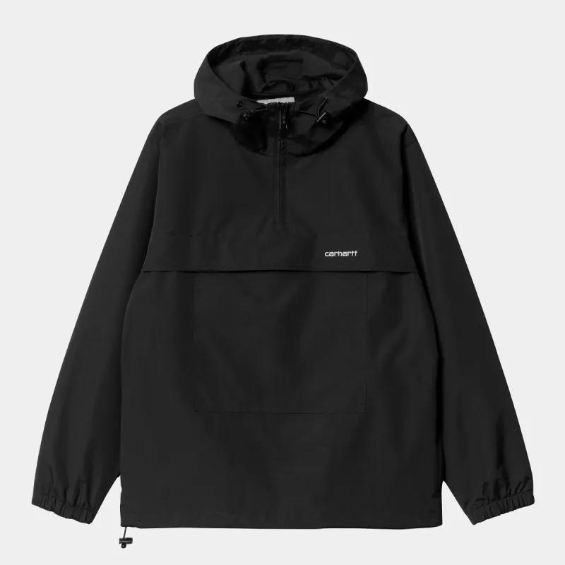 Carhartt WIP Mens Windbreaker Pullover Jacket - Black sold by The Foot Factory