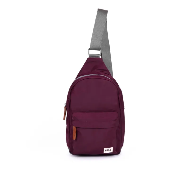 ROKA Willesden B Large Recycled Nylon Bag - Plum sold by The Foot Factory