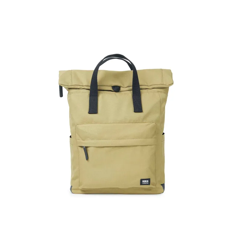 ROKA Black Label Canfield B Khaki Medium Recycled Canvas Bag sold by The Foot Factory