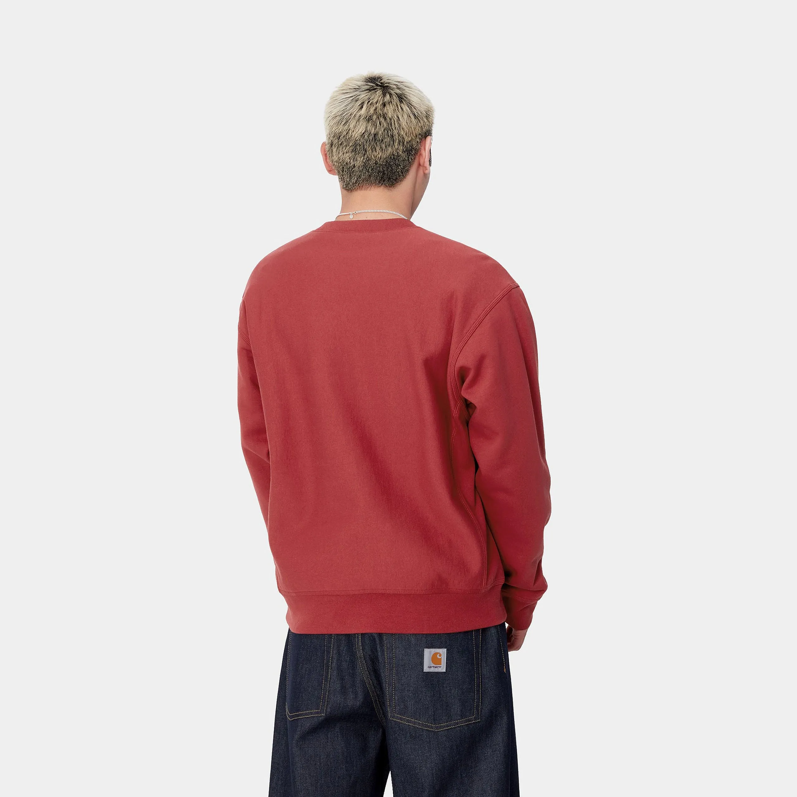 Carhartt WIP Mens American Script Sweat Top - Tuscany sold by The Foot Factory product image thumbnail 4