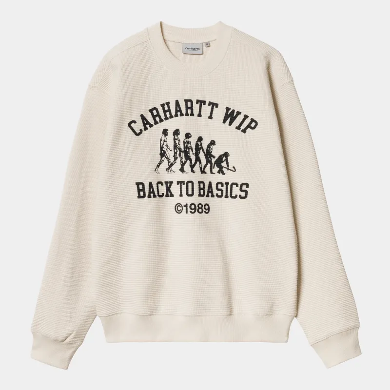 Carhartt WIP Mens Main Basics Sweat Top - Natural made by Carhartt WIP