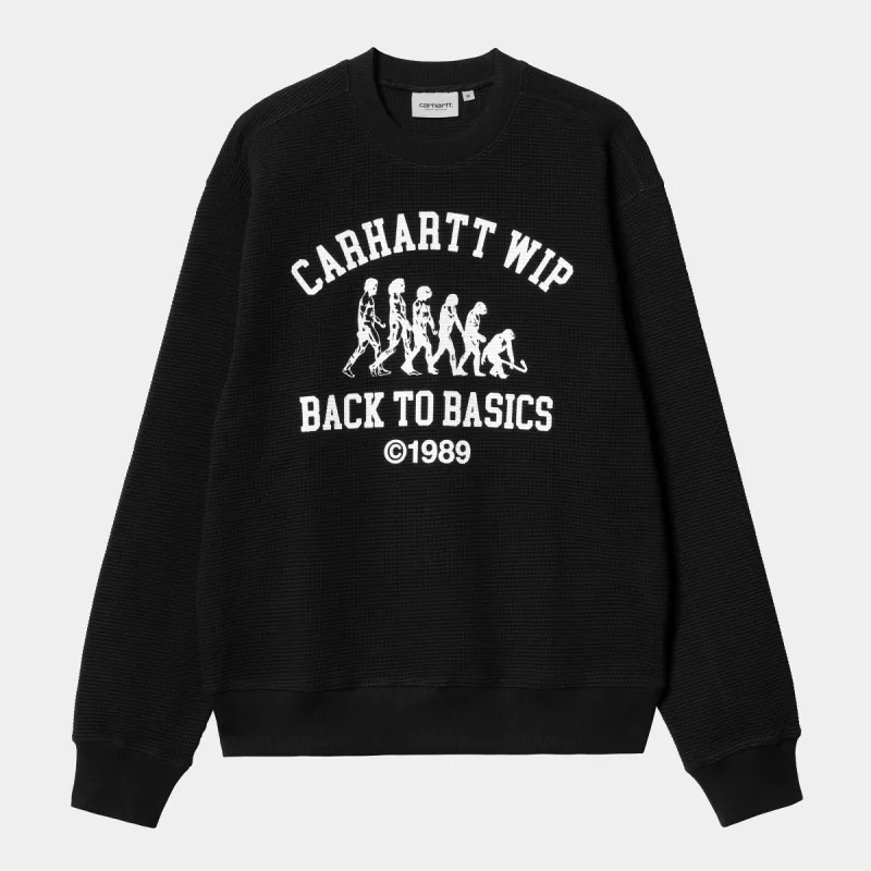 Carhartt WIP Mens Main Basics Sweat Top - Black made by Carhartt WIP