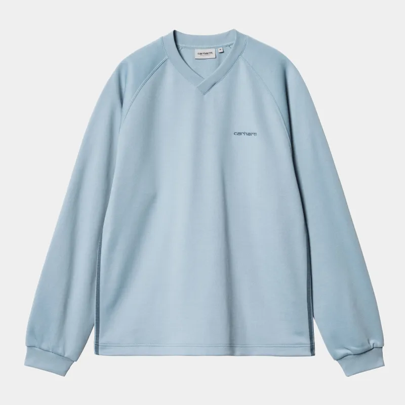 Carhartt WIP Mens Bolan V-Neck Sweat Top - Dusty Ice made by Carhartt WIP