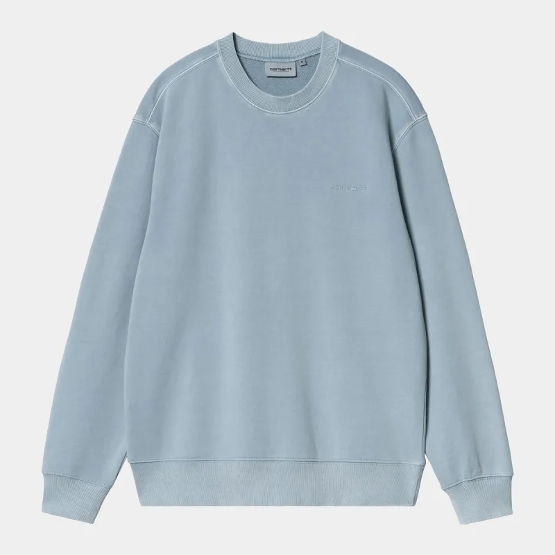 Carhartt WIP Mens Duster Script Sweat Top - Misty Sky sold by The Foot Factory