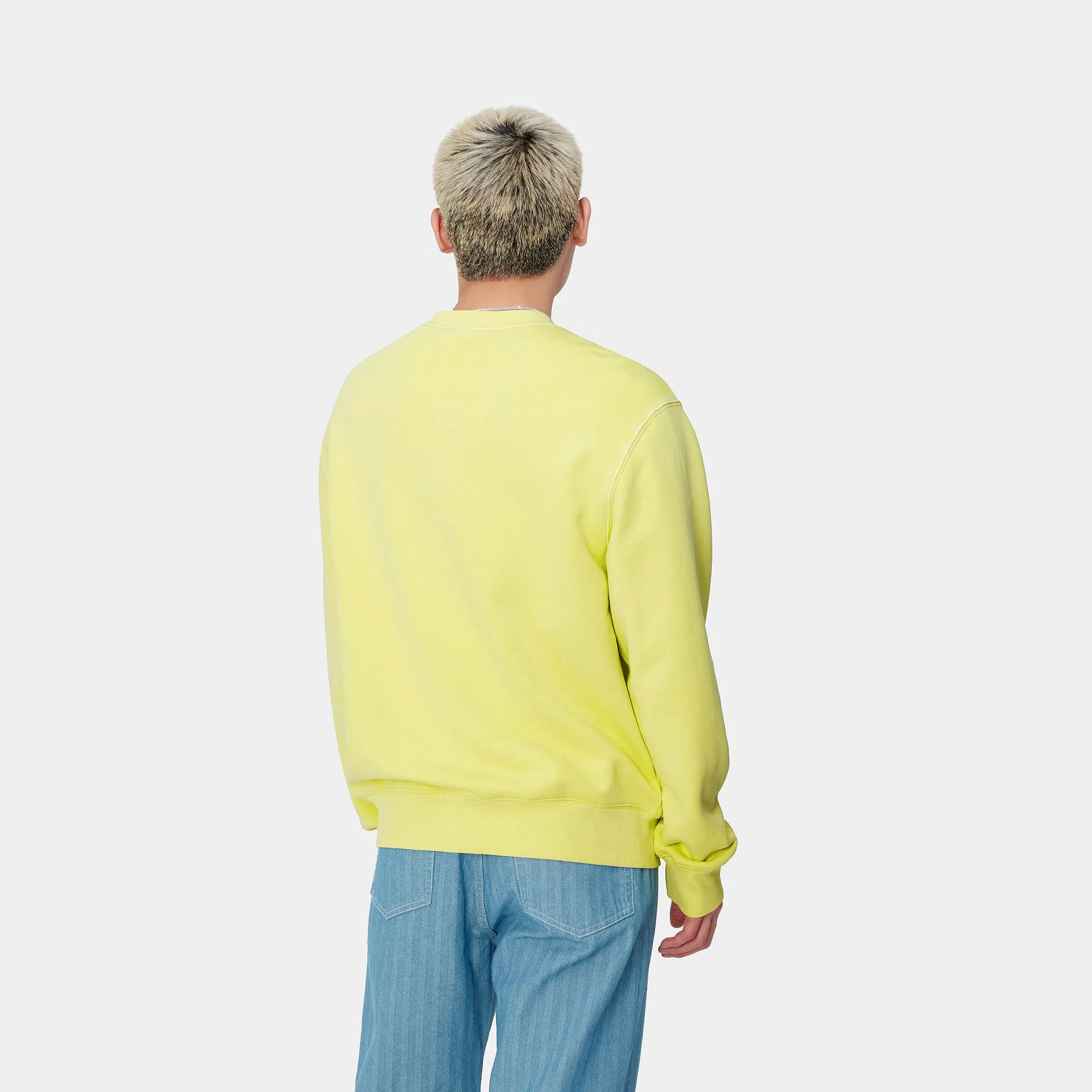 Carhartt WIP Mens Duster Script Sweat Top - Arctic Lime sold by The Foot Factory product image thumbnail 4