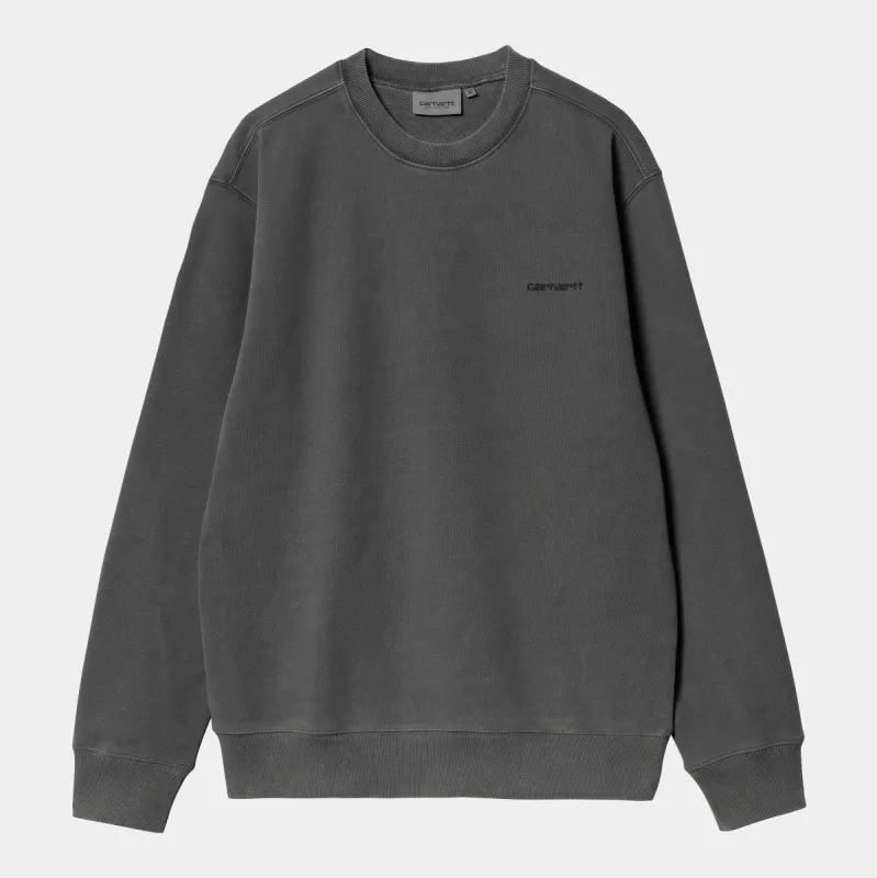Carhartt WIP Mens Duster Script Sweat Top - Black sold by The Foot Factory