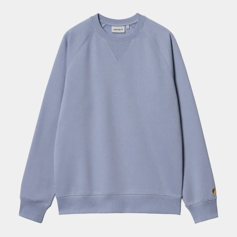 Carhartt WIP Mens Chase Sweat Top - Charm Blue sold by The Foot Factory