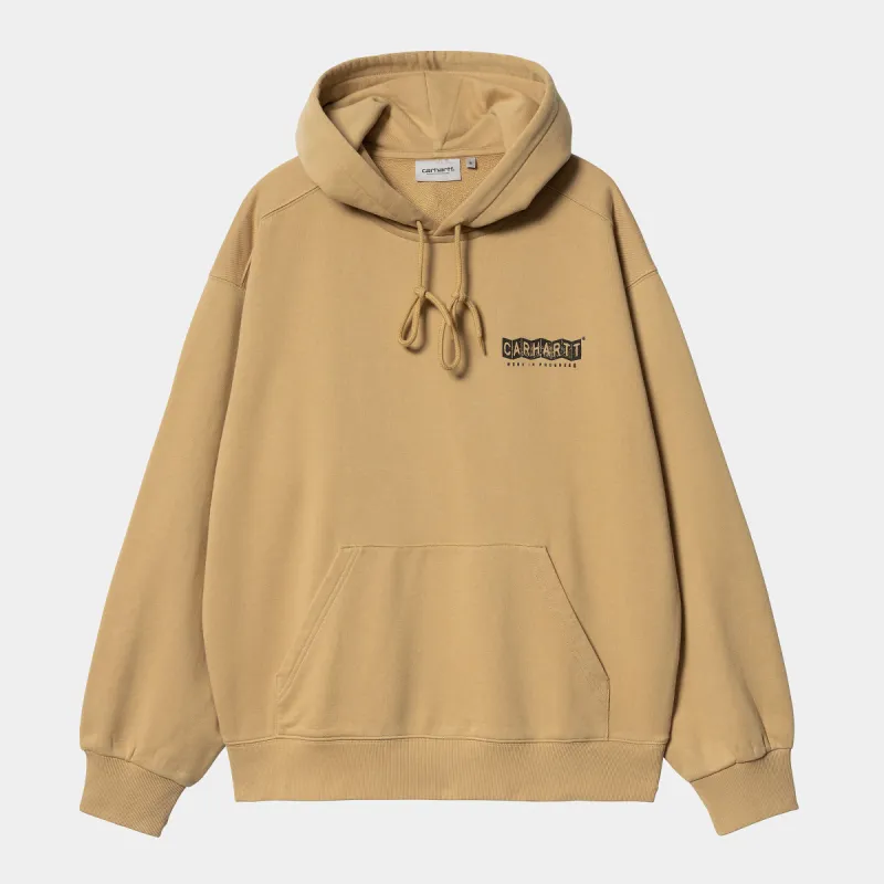 Carhartt WIP Mens Stamp Hoodie - Bourbon sold by The Foot Factory