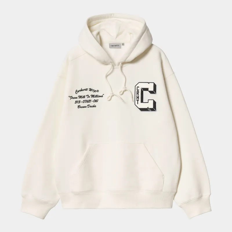 Carhartt WIP Mens Brown Ducks Hoodie - Wax sold by The Foot Factory