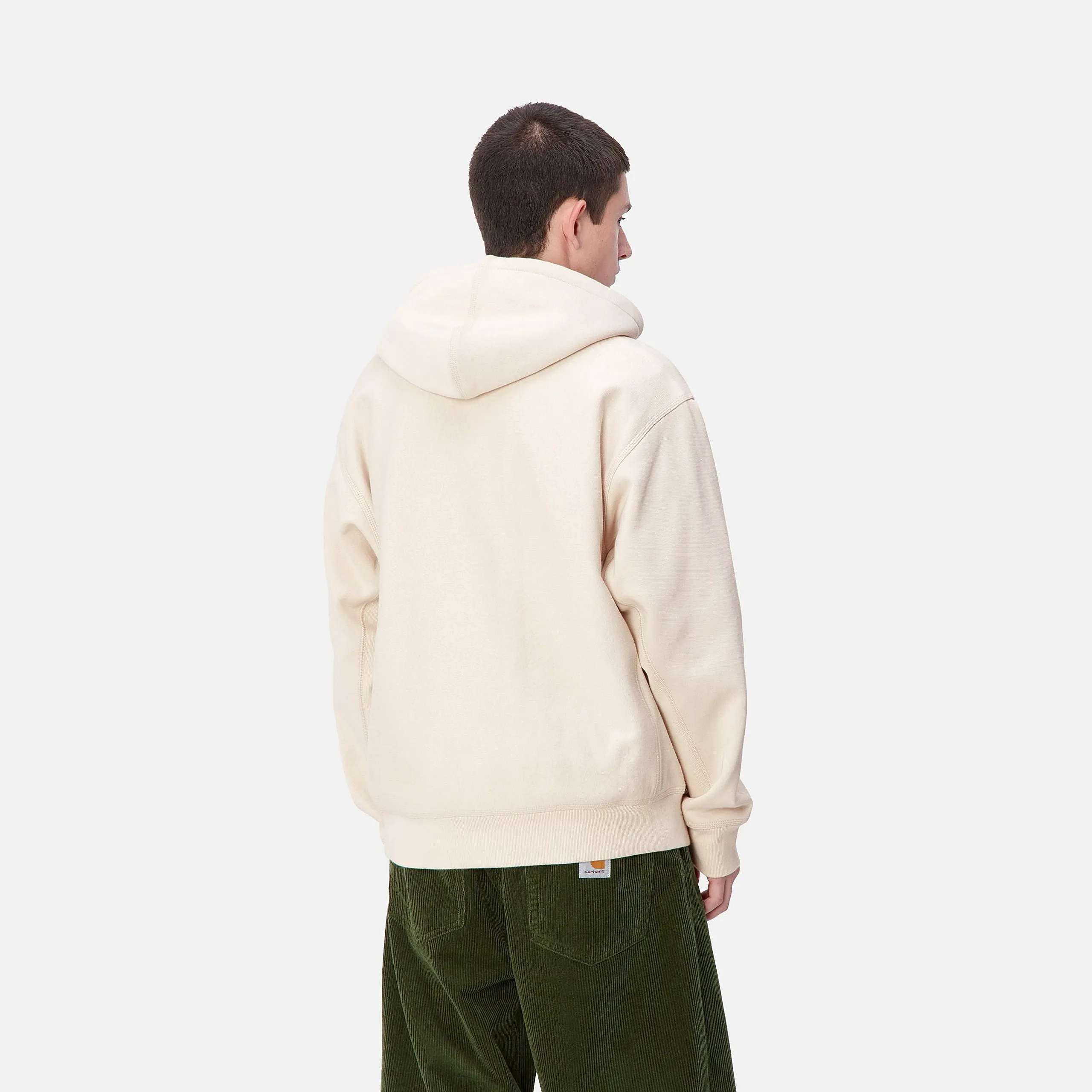 Carhartt WIP Mens American Script Hoodie - Moonbeam sold by The Foot Factory product image thumbnail 4