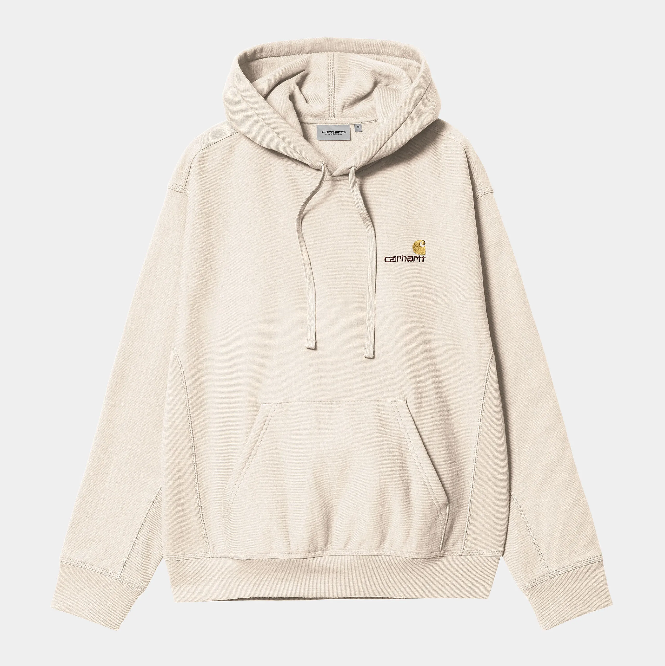 Carhartt WIP Mens American Script Hoodie - Moonbeam sold by The Foot Factory