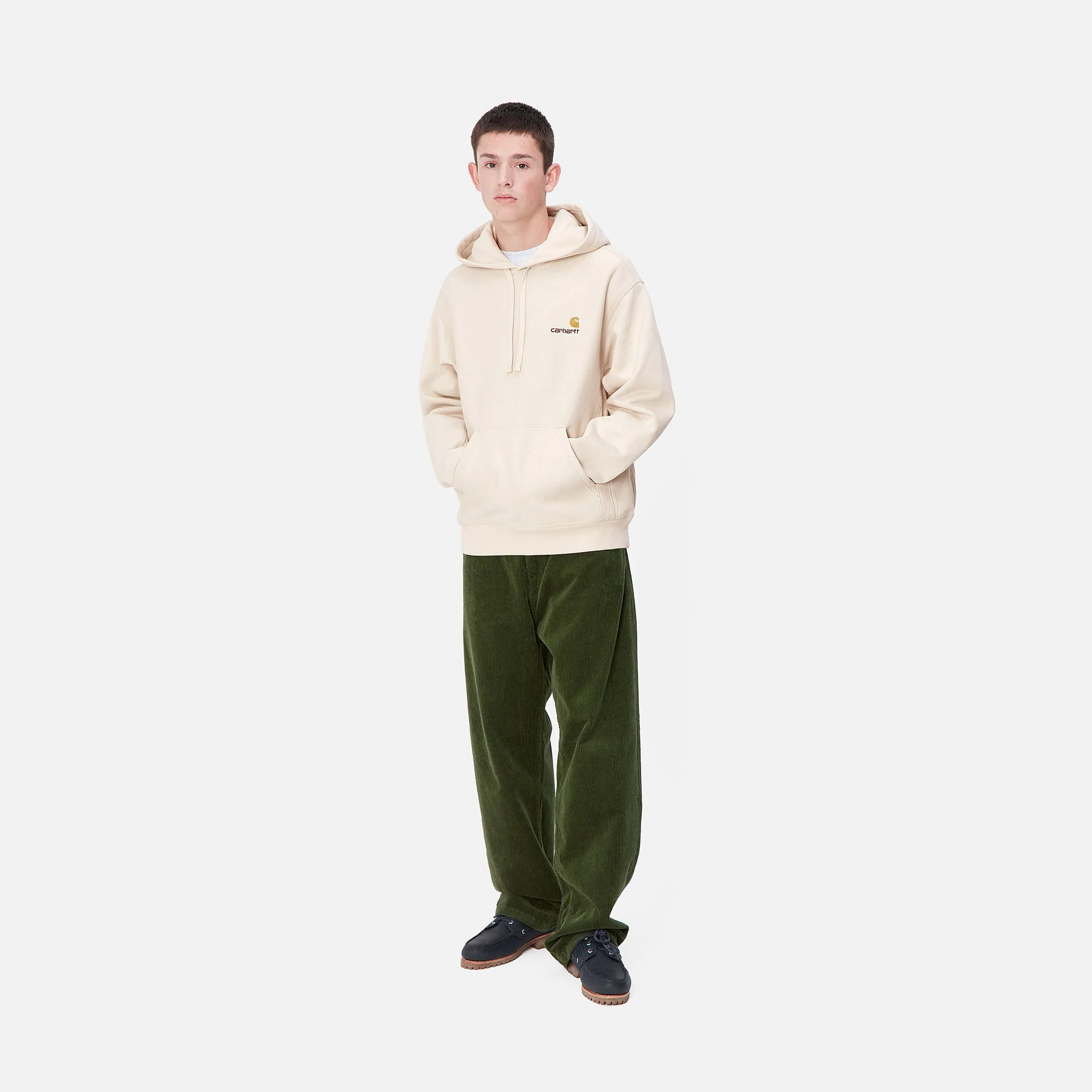 Carhartt WIP Mens American Script Hoodie - Moonbeam sold by The Foot Factory product image thumbnail 5