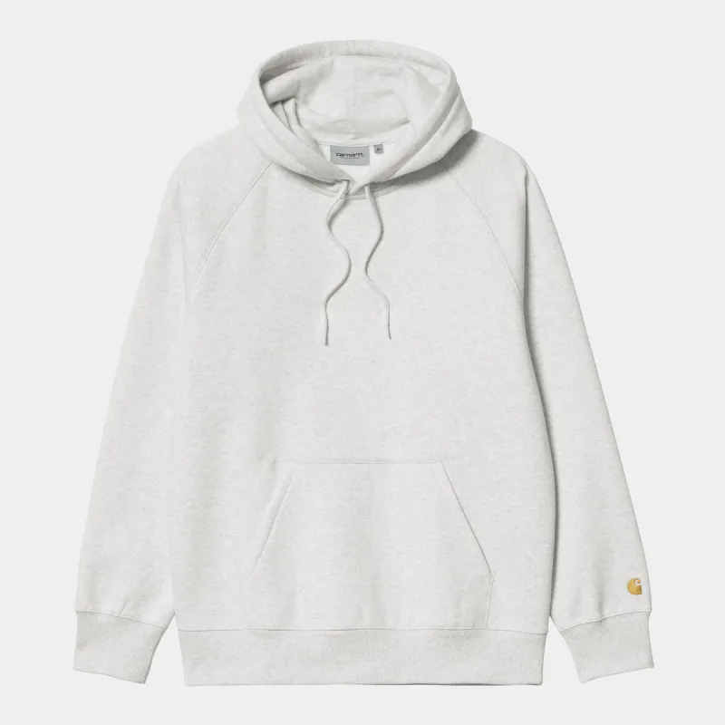 Carhartt WIP Mens Chase Hoodie - Ash Heather sold by The Foot Factory