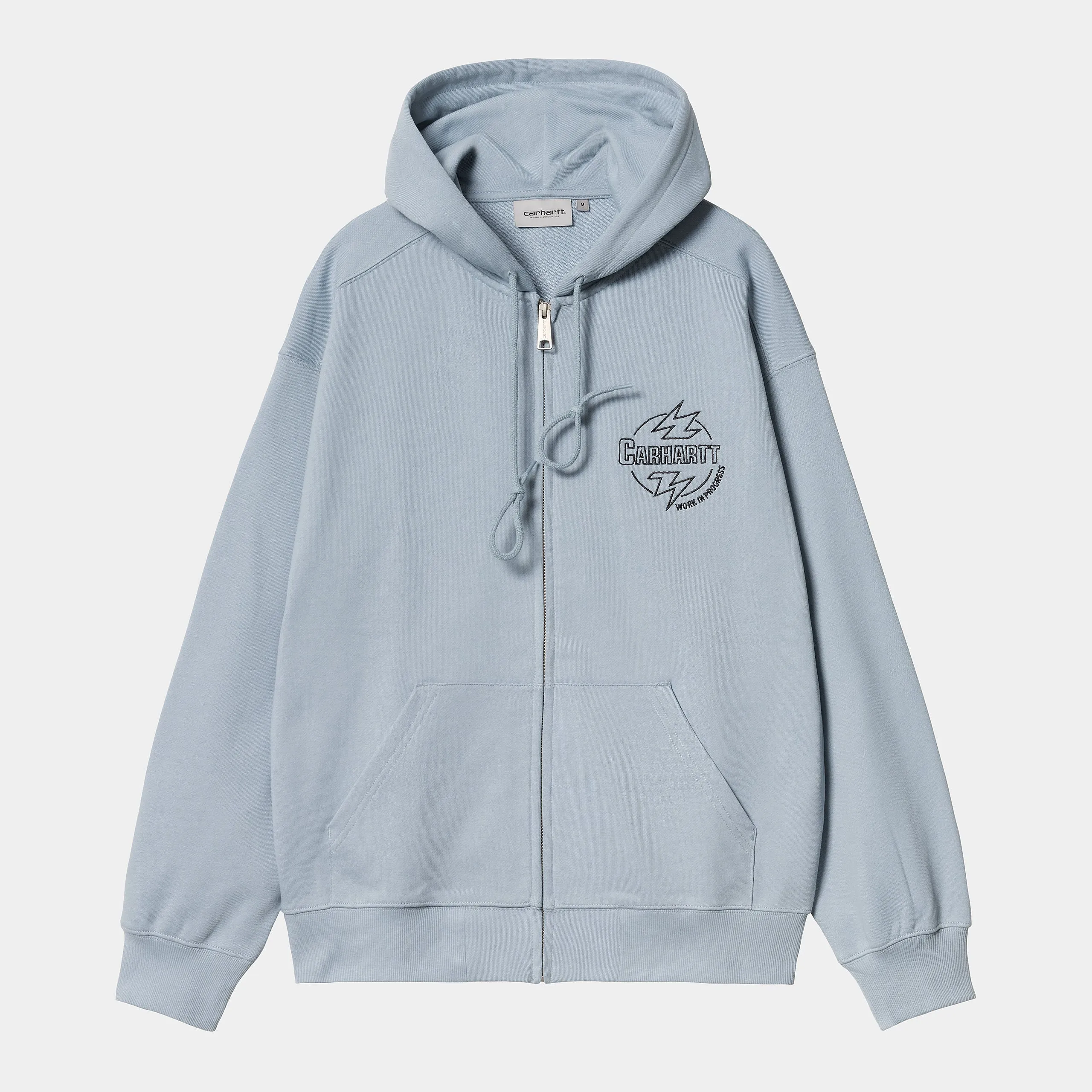 Carhartt WIP Mens Ablaze Zip Front Jacket Hoodie - Misty Sky sold by The Foot Factory