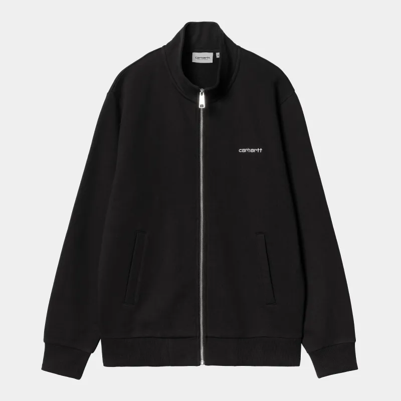 Carhartt WIP Mens Script Embroidery Zip Front Jacket - Black sold by The Foot Factory