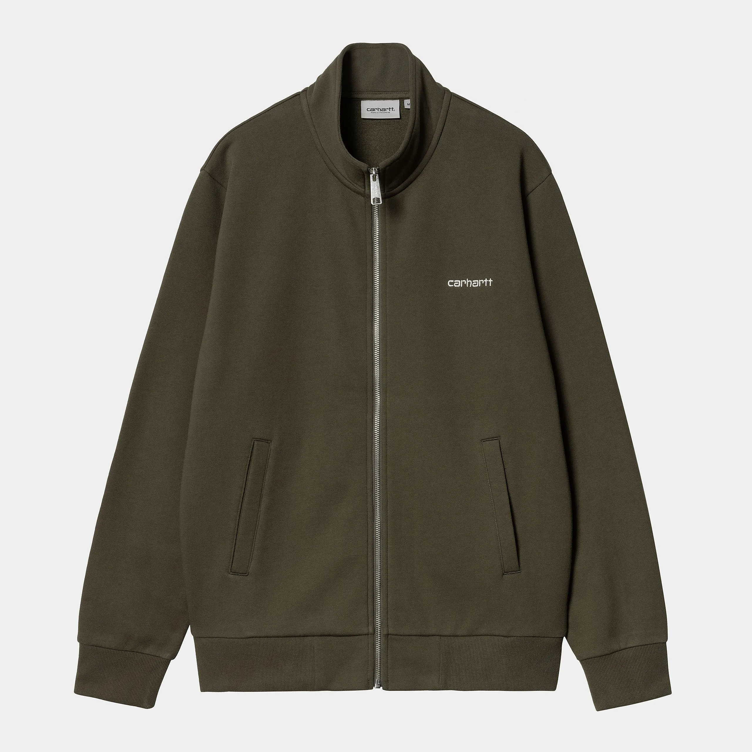 Carhartt WIP Mens Script Embroidery Zip Front Jacket - Cypress sold by The Foot Factory