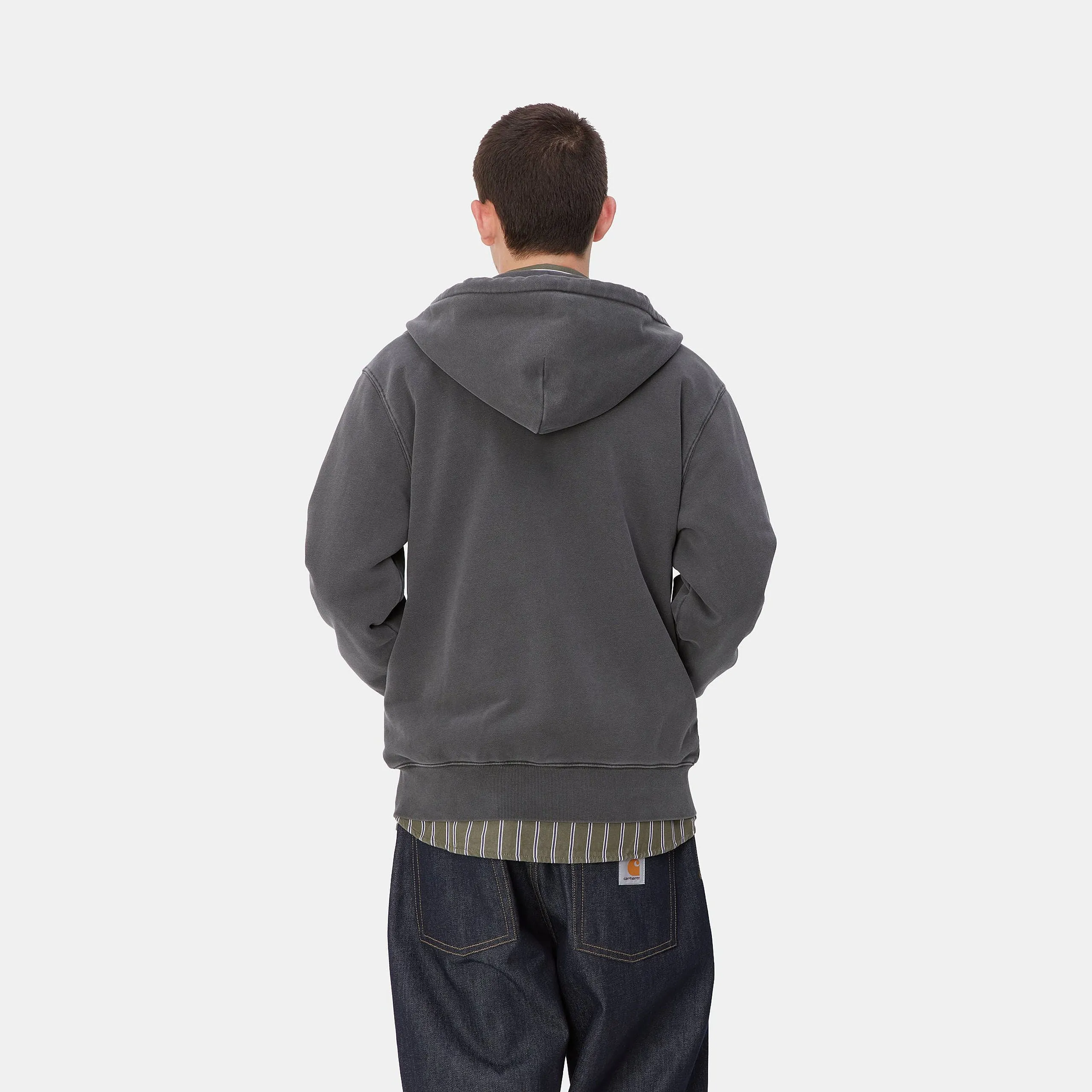 Carhartt WIP Mens Duster Script Zip Front Jacket Hoodie - Black sold by The Foot Factory product image thumbnail 4