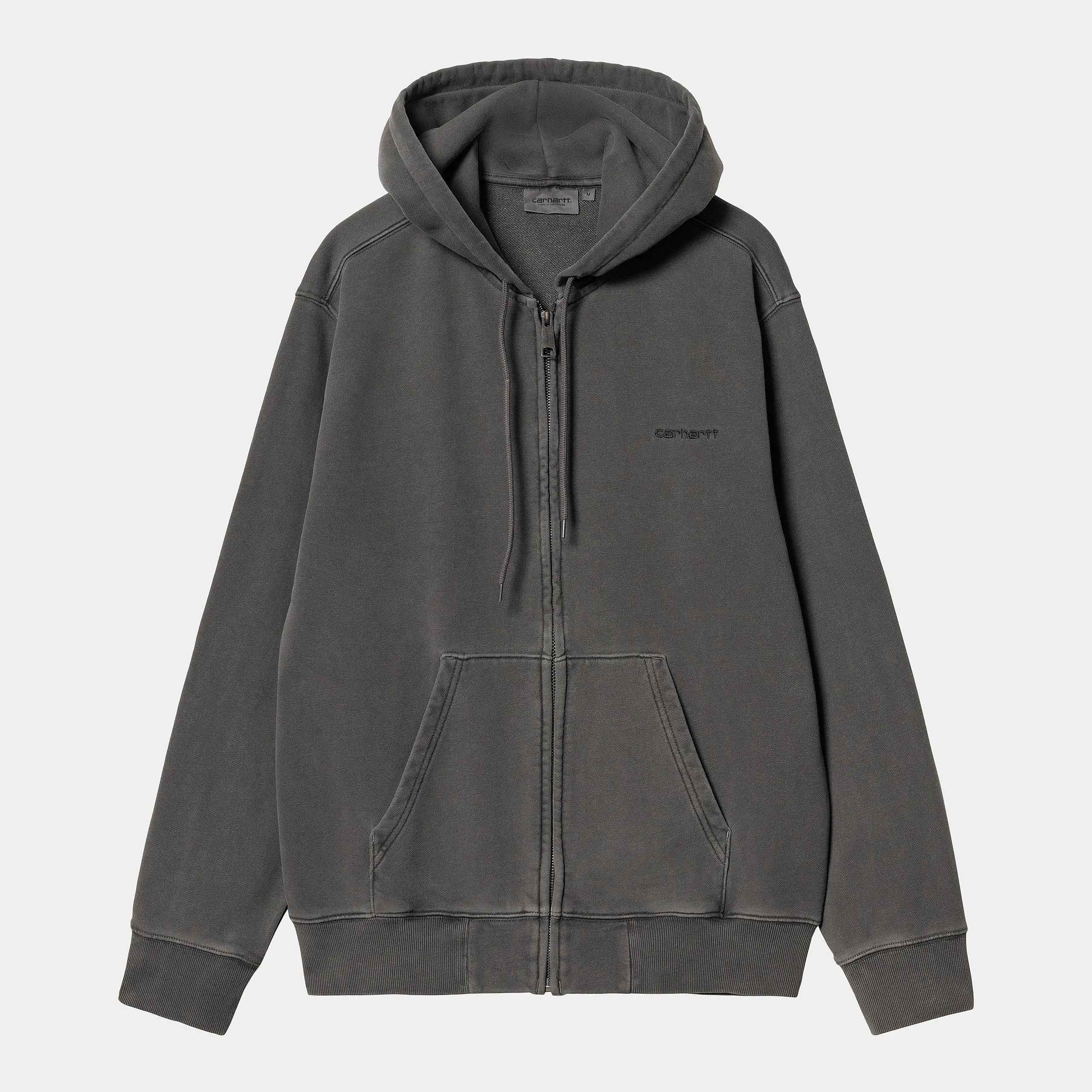 Carhartt WIP Mens Duster Script Zip Front Jacket Hoodie - Black sold by The Foot Factory